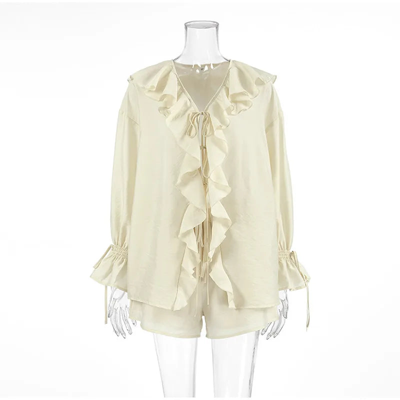 Conjunto Babado Poético Off-White