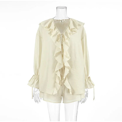 Conjunto Babado Poético Off-White