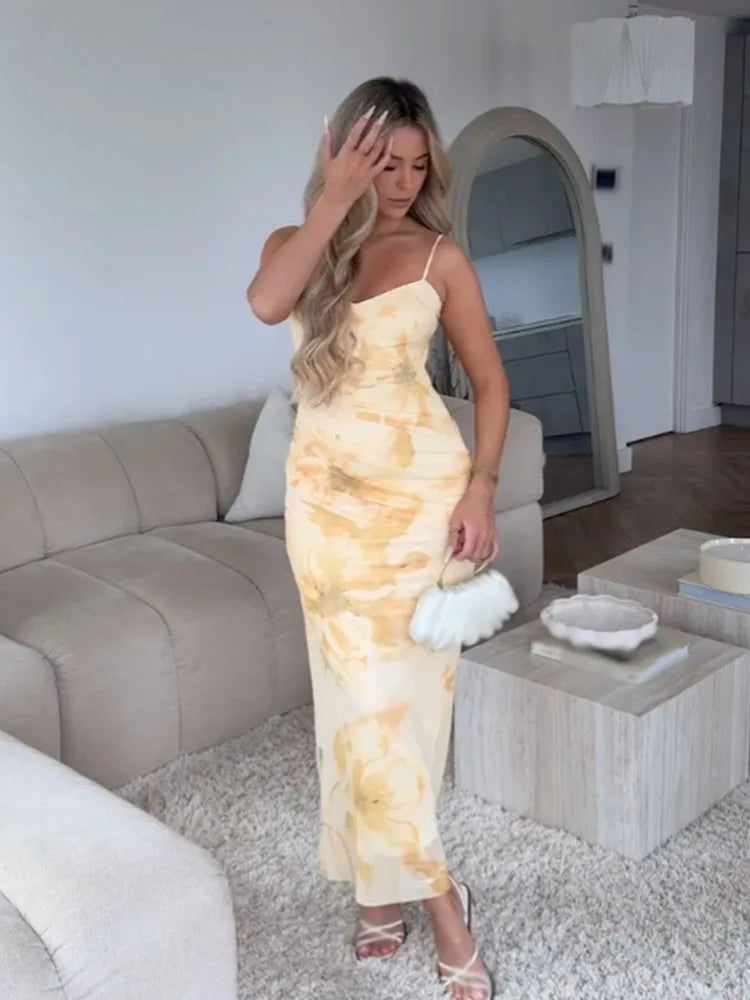 vestido , vestidolongo , vestidolongofloral , vestidoamarelolongo , vestidoalçasfinas
