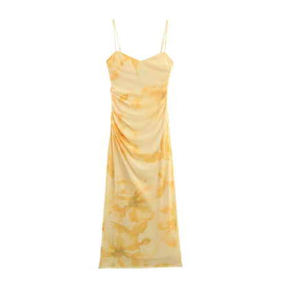 vestido , vestidolongo , vestidolongofloral , vestidoamarelolongo , vestidoalçasfinas