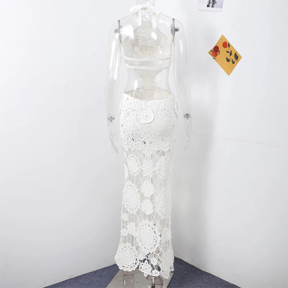 Vestido Longo Crochê