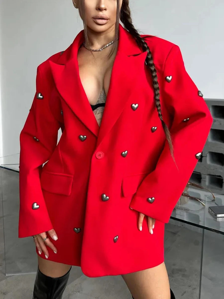 blazer , blazerfeminino, blazerfemininovermelho , blazerdetalhescorações