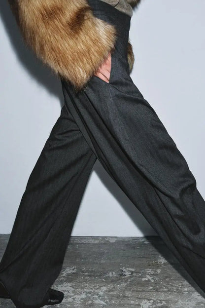 Jaqueta Cropped de Pelo Sintético Luxe