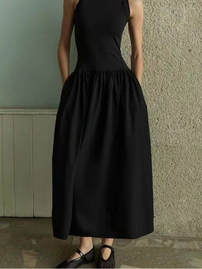 Vestido Preto Midi Minimalista