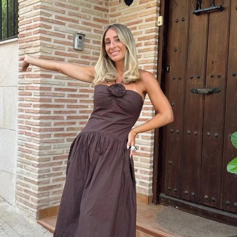 vestido , vestidomarrom , vestidoflor 