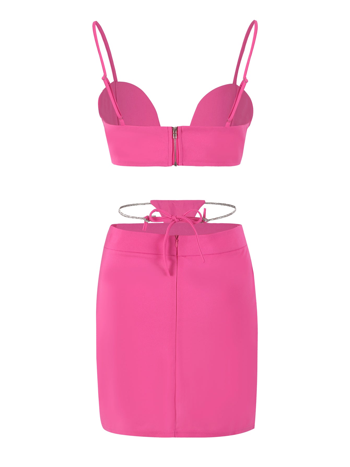 Conjunto Feminino Rosa Top e Mini Ensemble