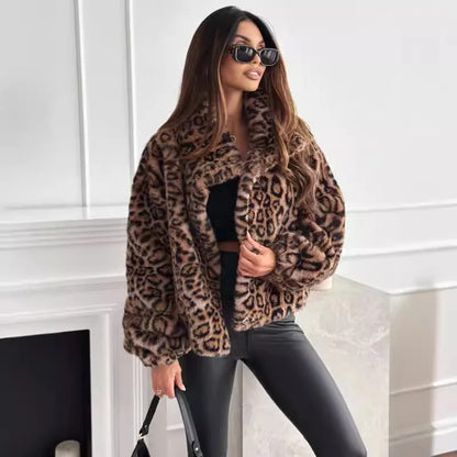 Casaco Faux Fur Leopard - Outono Inverno l CAROL ESPAÇO FASHION