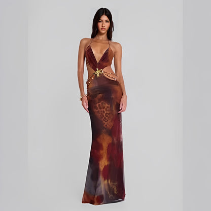 Vestido Longo Leopardo