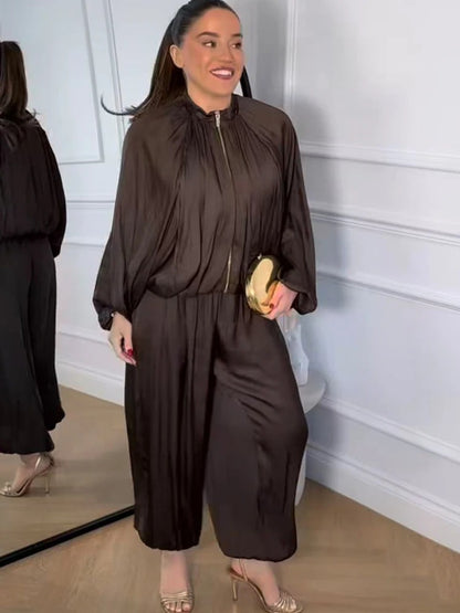 Conjunto Cetim Espresso Luxe - Outono Inverno l CAROL ESPAÇO FASHION
