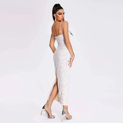 Vestido Midi Pérolas