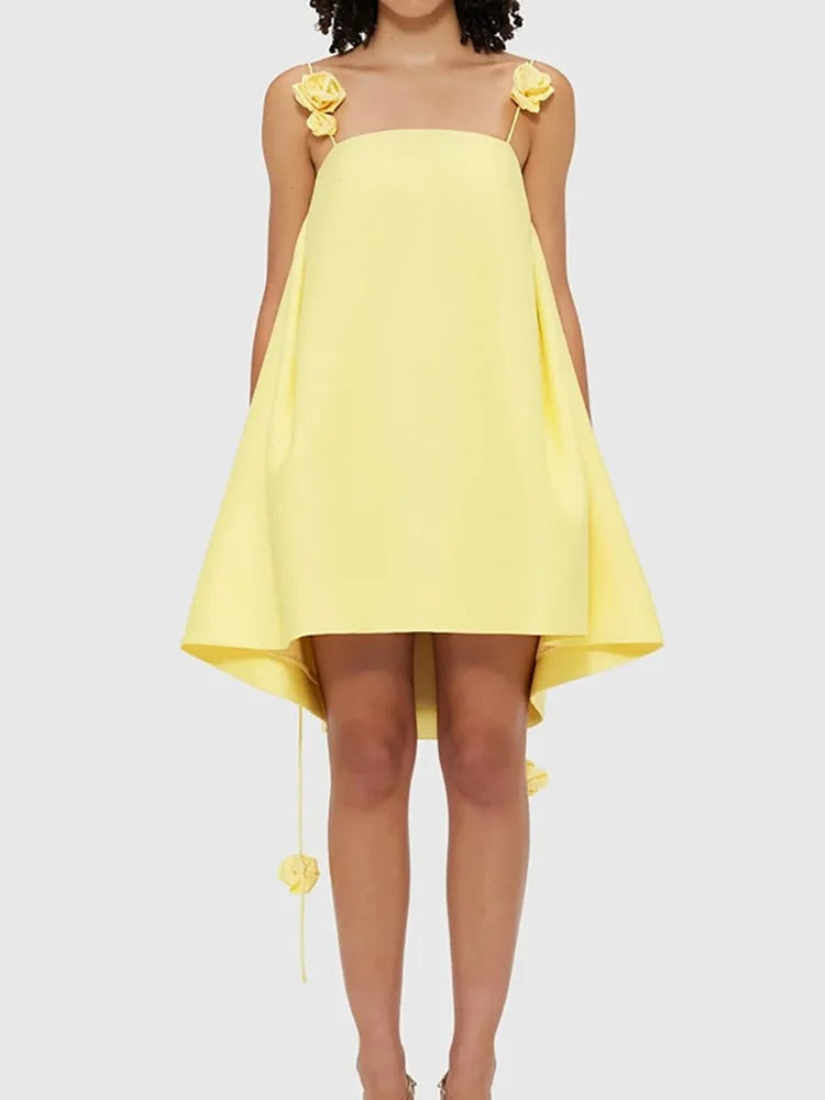 Vestido Curto Bloom Amarillo