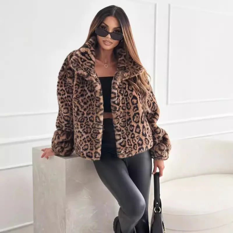 Casaco Faux Fur Leopard - Outono Inverno l CAROL ESPAÇO FASHION