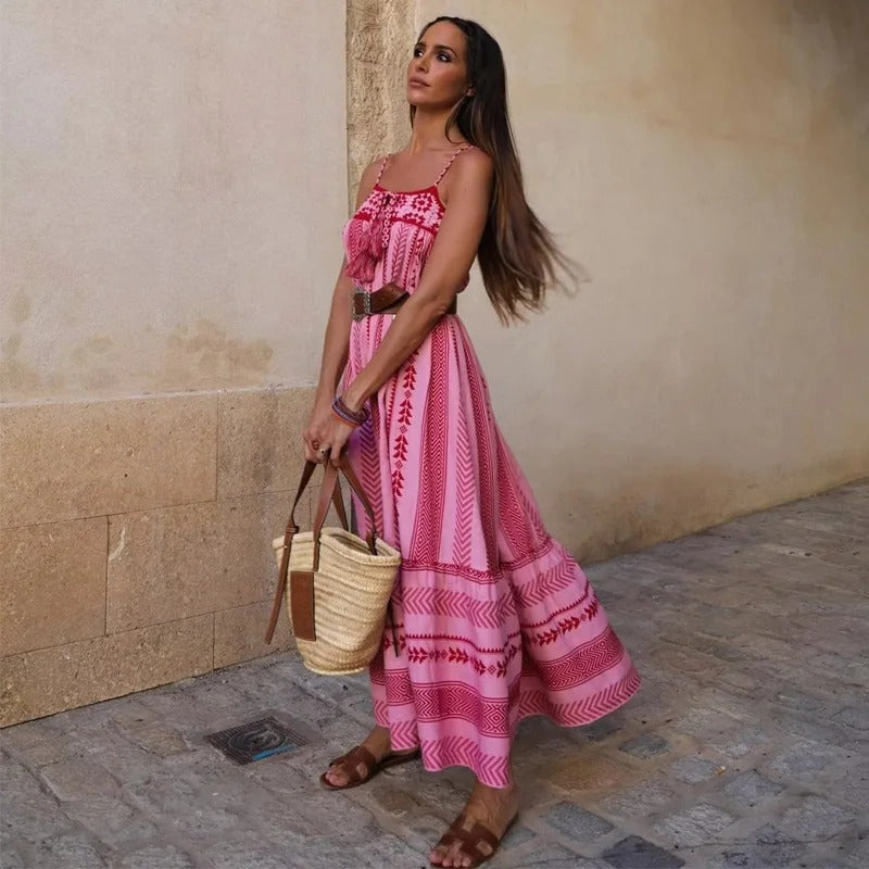 vestido , vestidolongo , vestidorosalongo , vestidolongorosa