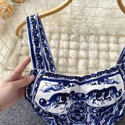 Vestido Midi Azulejo