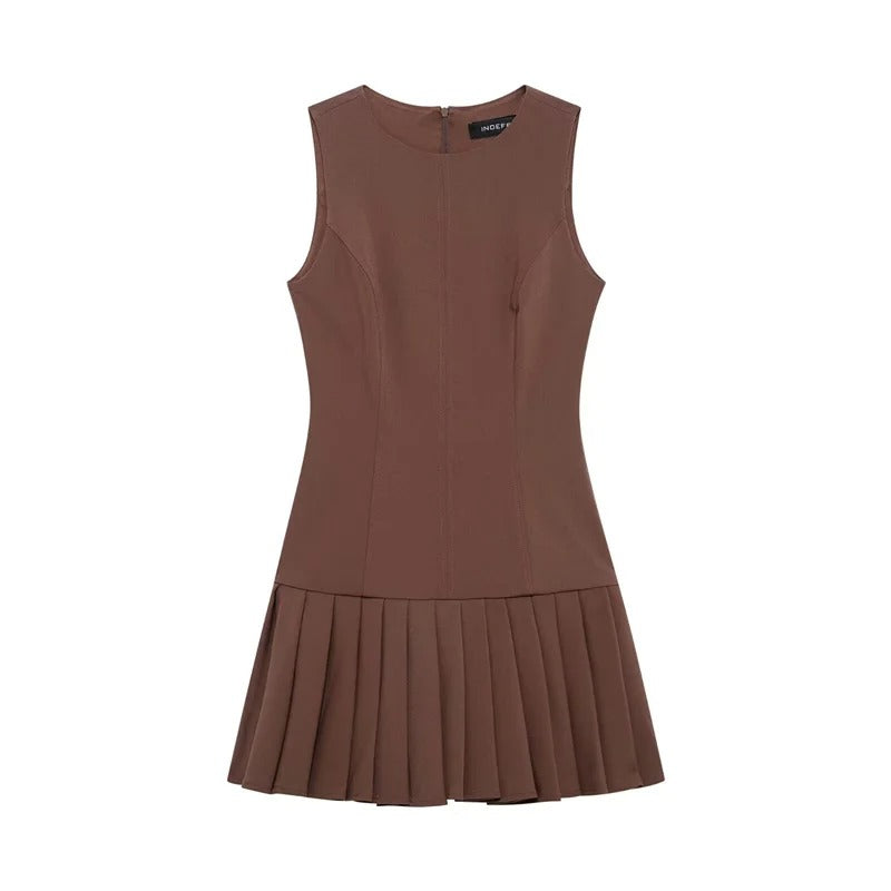 Vestido Colegial Alfaiataria Godê Plissado - Alfaiataria l CAROL ESPAÇO FASHION