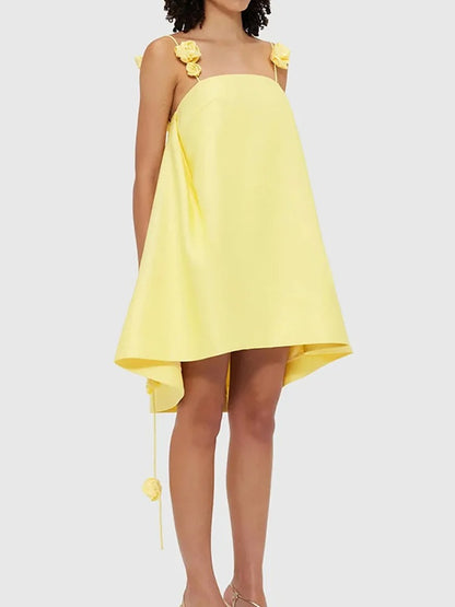 Vestido Curto Bloom Amarillo