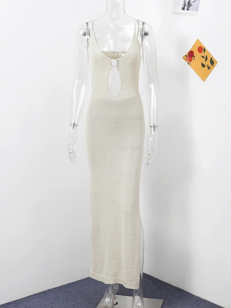 Saida de Praia Vestido Longo Tricô Ibiza