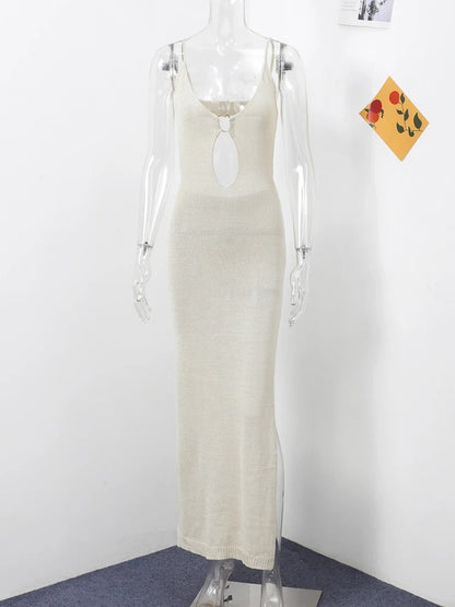 Saida de Praia Vestido Longo Tricô Ibiza