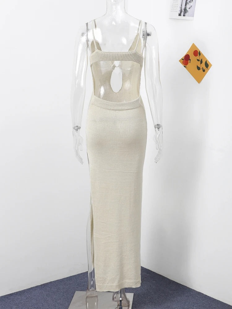 Saida de Praia Vestido Longo Tricô Ibiza