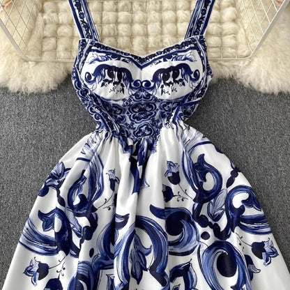 Vestido Midi Azulejo