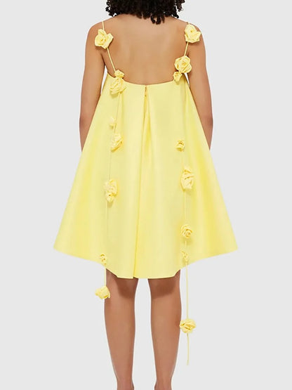 Vestido Curto Bloom Amarillo