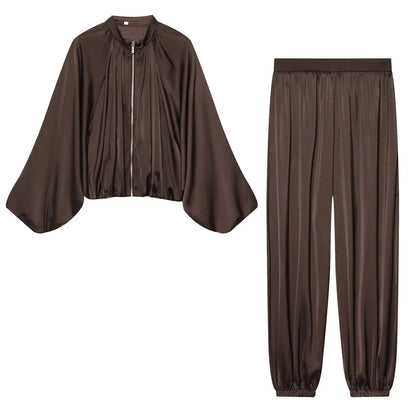 Conjunto Cetim Espresso Luxe - Outono Inverno l CAROL ESPAÇO FASHION