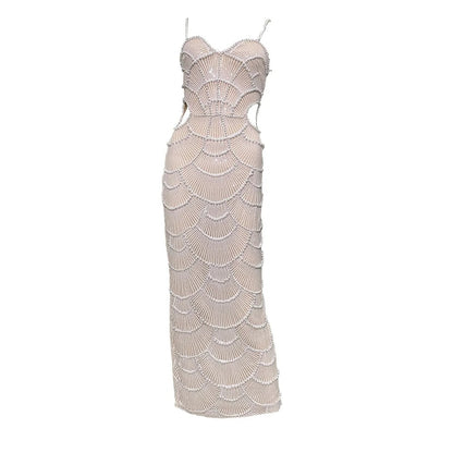 Vestido Midi Pérolas