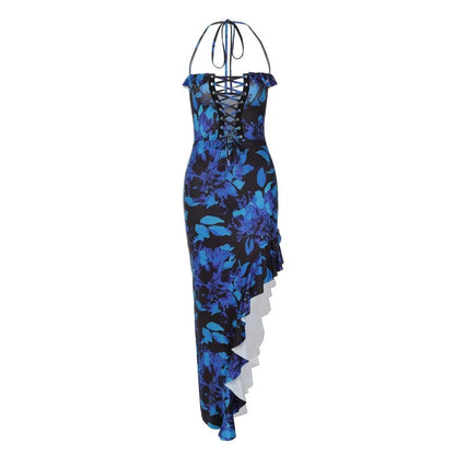 Vestido Babado Floral - Moda Praia l CAROL ESPAÇO FASHION
