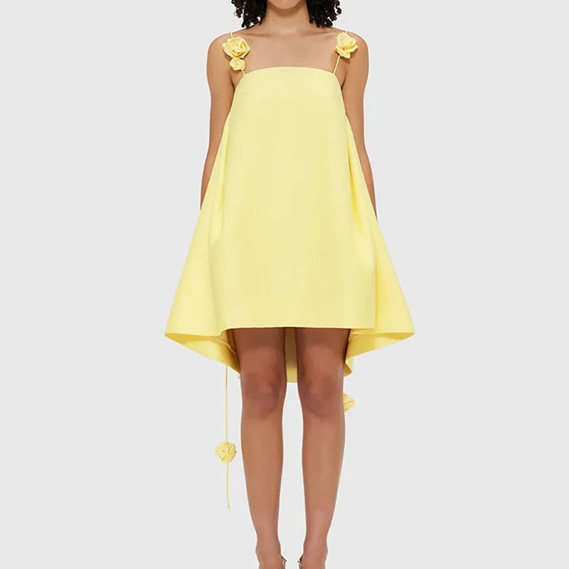 Vestido Curto Bloom Amarillo
