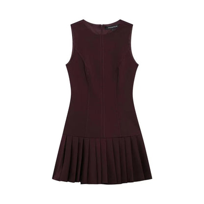 Vestido Colegial Alfaiataria Godê Plissado - Alfaiataria l CAROL ESPAÇO FASHION