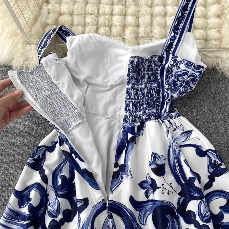 Vestido Midi Azulejo