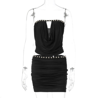 Conjunto Cropped e Saia com Detalhes - Verão l CAROL ESPAÇO FASHION