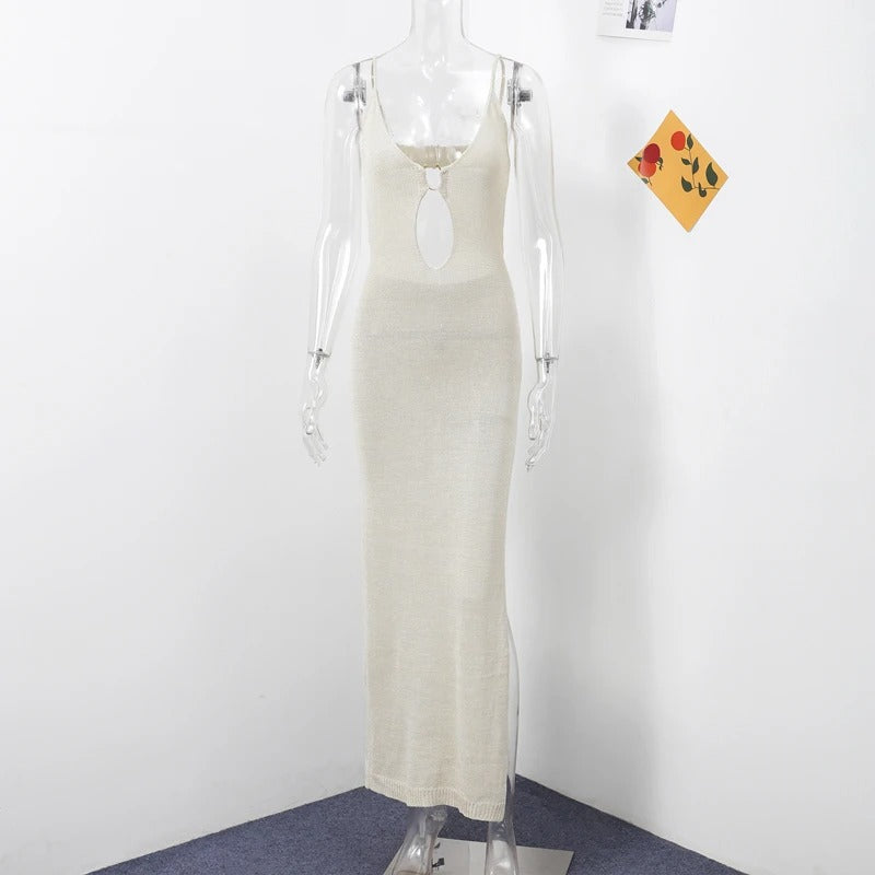 Saida de Praia Vestido Longo Tricô Ibiza