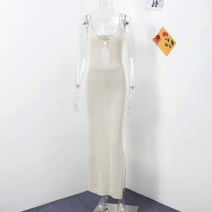 Saida de Praia Vestido Longo Tricô Ibiza