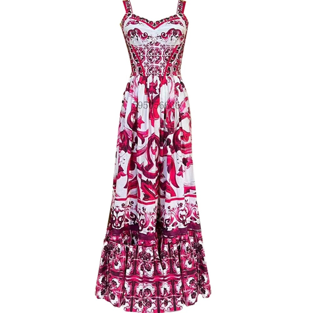 Vestido Midi Azulejo