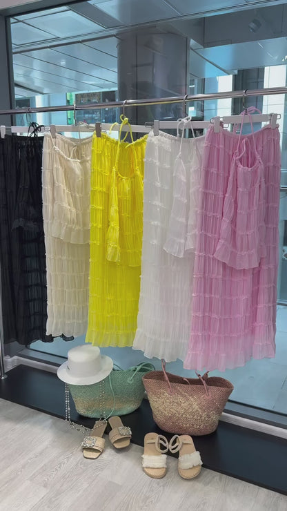 Conjunto Boho Backless Top e Saia Longa