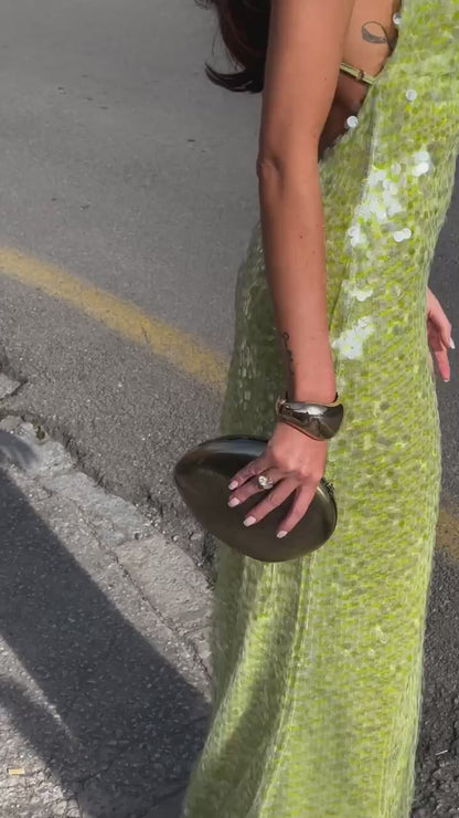 Vestido Longo Paete Green Apple