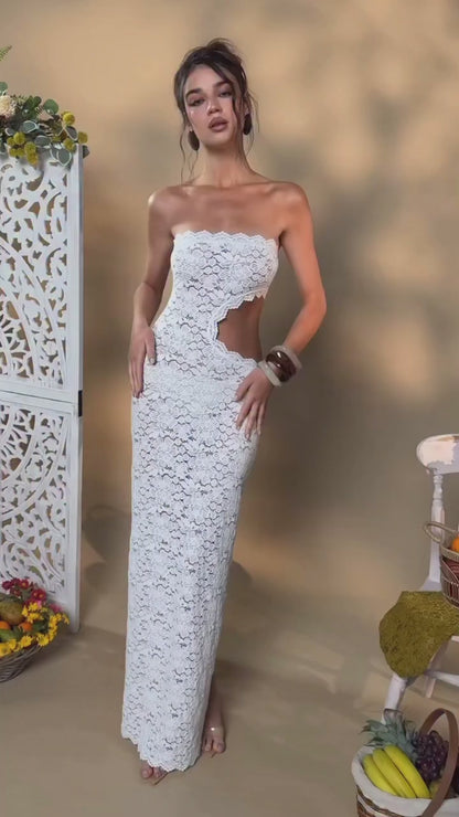 Saida Vestido Longa Renda Psarou