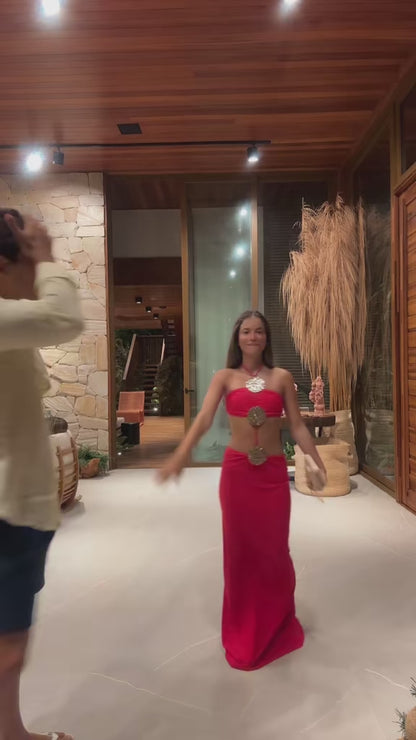 Conjunto Maiô e Saia Longa  - Moda Praia | CAROL ESPAÇO FASHION
