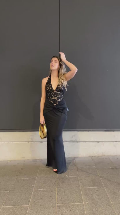 Vestido Longo Renda Elara