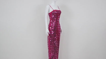 Vestido Midi Paetê Moedas