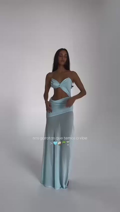 Vestido Azul Chic Festa Melissa