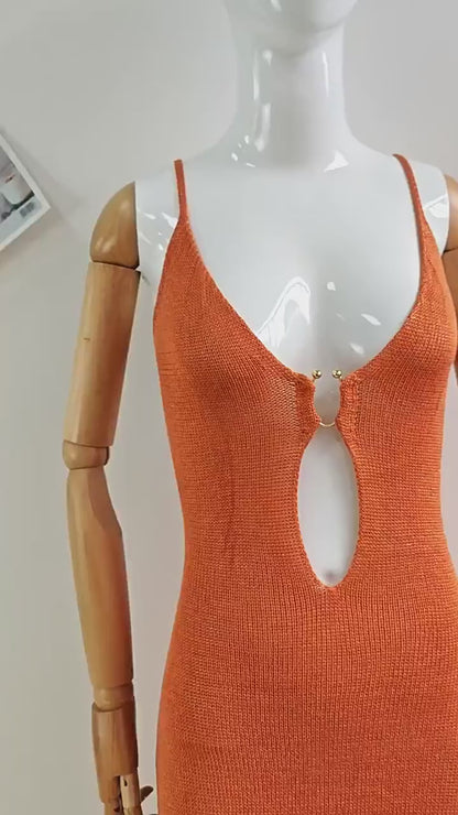 Saida de Praia Vestido Longo Tricô Ibiza