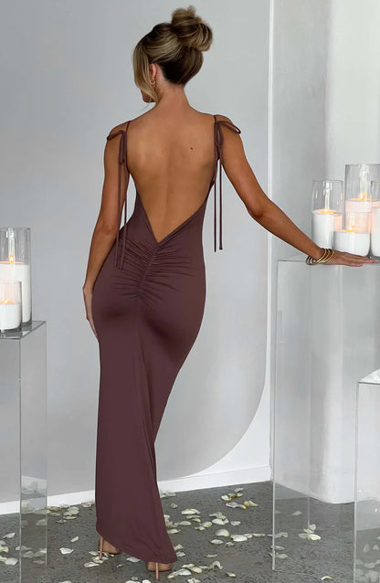 Vestido Elegante Maxi Aberto nas Costas