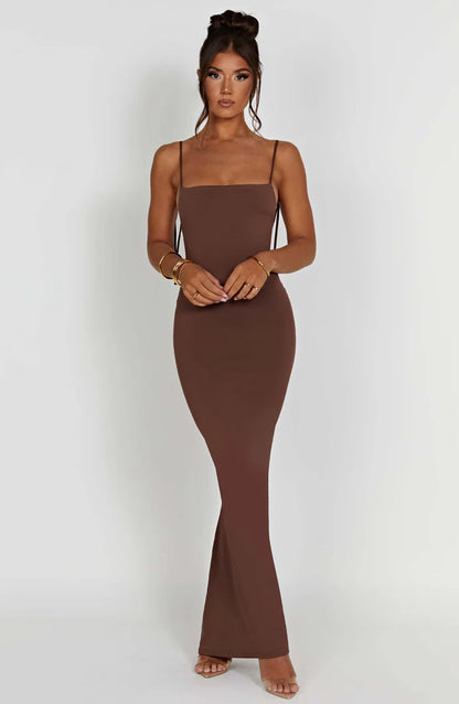 Vestido Elegante Maxi Aberto nas Costas