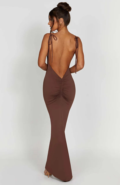 Vestido Elegante Maxi Aberto nas Costas
